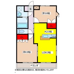 カームハイツの物件間取画像